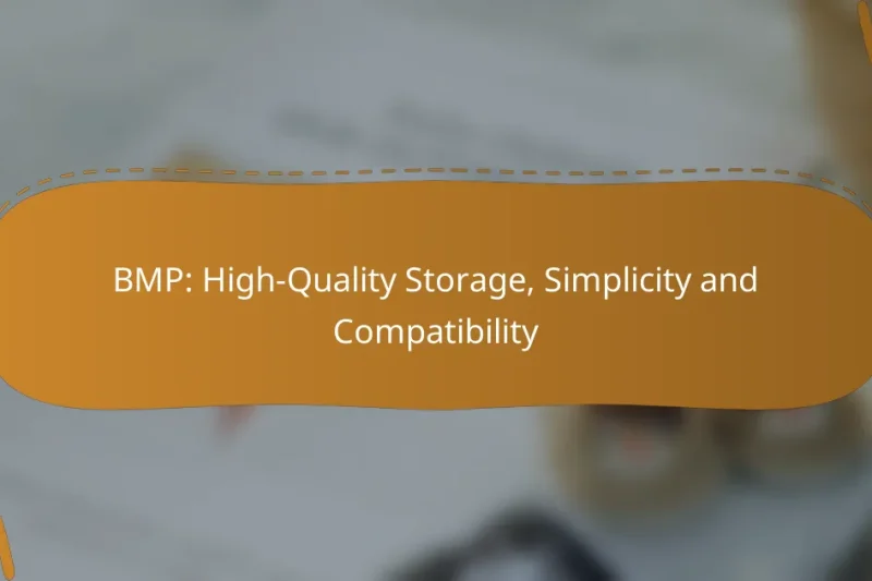 BMP: High-Quality Storage, Simplicity and Compatibility
