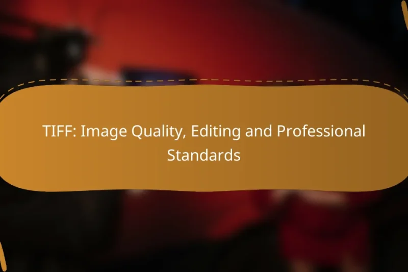 TIFF: Image Quality, Editing and Professional Standards