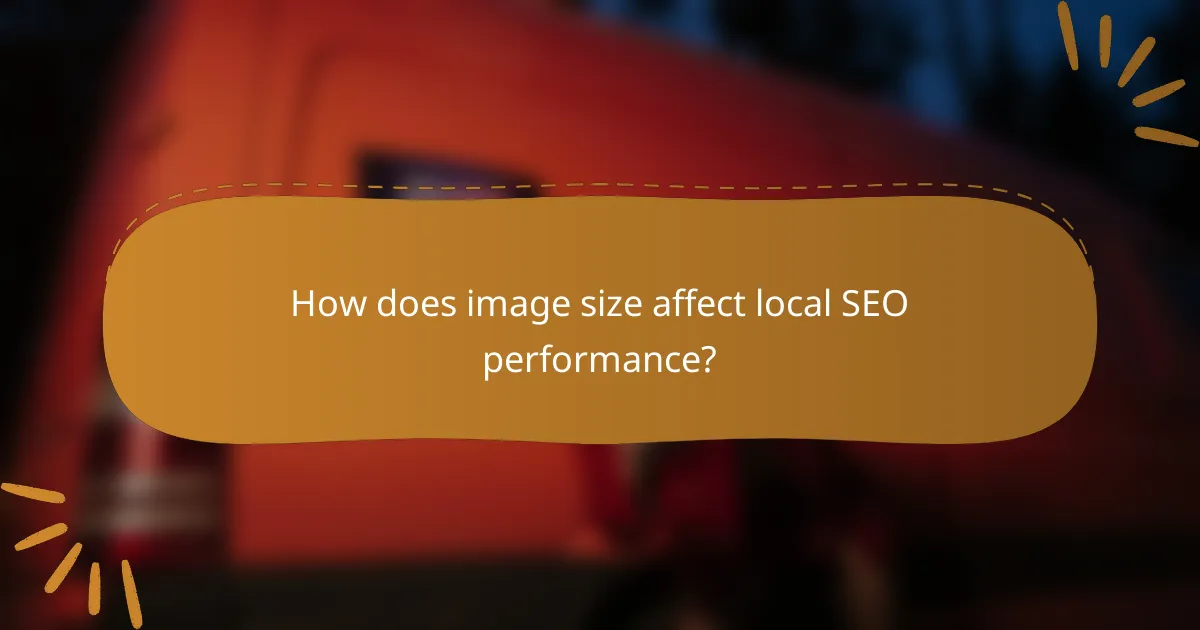 How does image size affect local SEO performance?