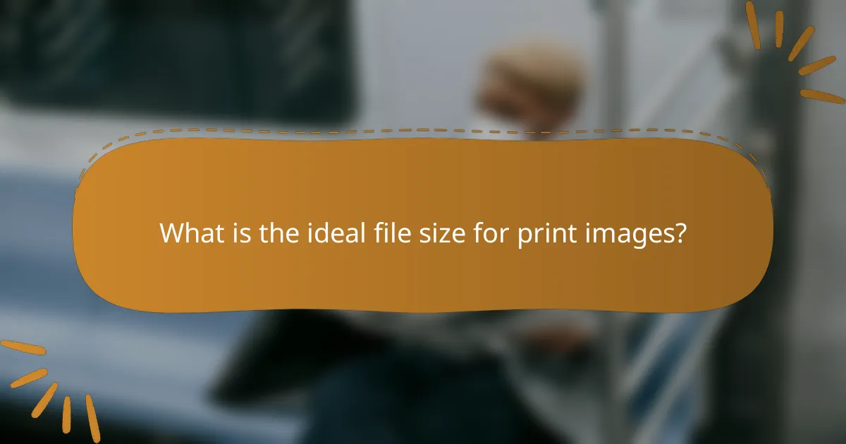 What is the ideal file size for print images?